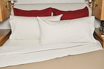 AB Lifestyles Short Queen (60x75) 100% cotton USA MADE Camper or RV Sheet Set Ivory
