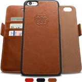Dreem Fibonacci - Versatile iPhone 6 Plus Case Detachable Wallet Folio 2 Kickstands Premium Vegan Leather Gift Box Brown