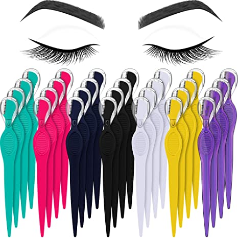 28 Pieces Eyebrow Razor Eyebrow Knife Eyebrows Shaper Trimmer Shaver Facial Hair Razor Tool (Multi-colors)