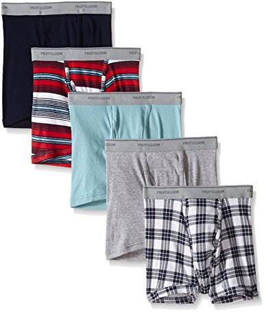 Fruit of the Loom Men's  Assorted Color Short Leg Boxer Brief(Pack of 5)
