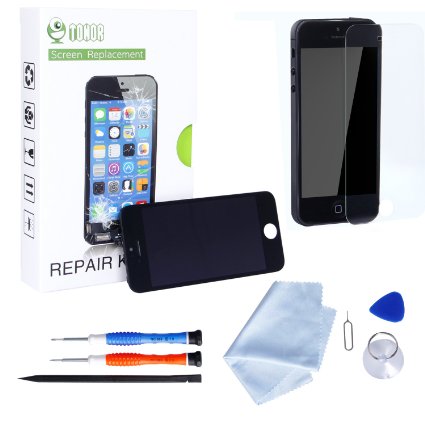 Tonor iPhone 5s LCD Screen Replacement Kit,With Black Digitizer