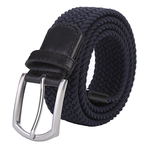 Weifert Men's Stretch Woven 1.3" Wide Elastic Braided Belts