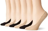 PEDS Womens Microfiber Ultra Low-Cut Sock Liners Pack of Six