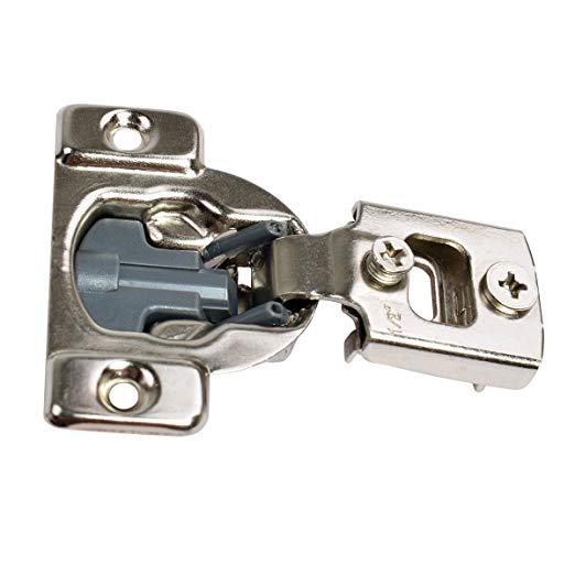 1/2-Inch Compact Overlay Soft-Close Hinge, 108 degrees, 10-Pack (5-Pair), Nickel Plated Finish