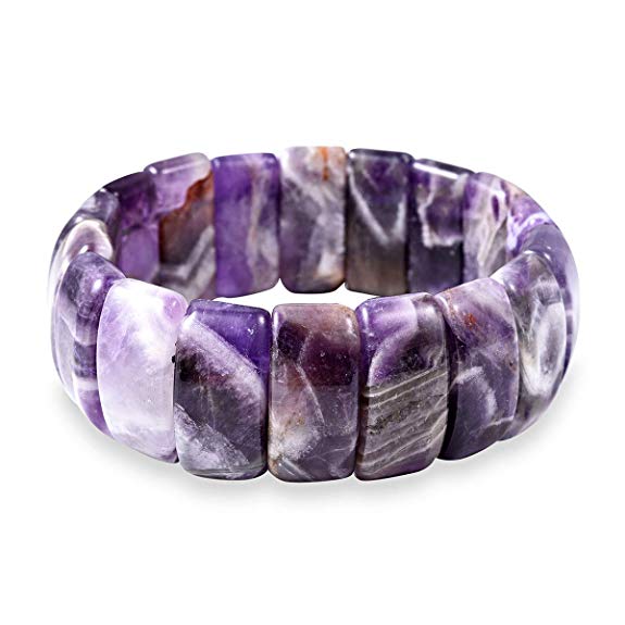 Shop LC Delivering Joy Amethyst Bracelet Jewelry for Women Stretchable