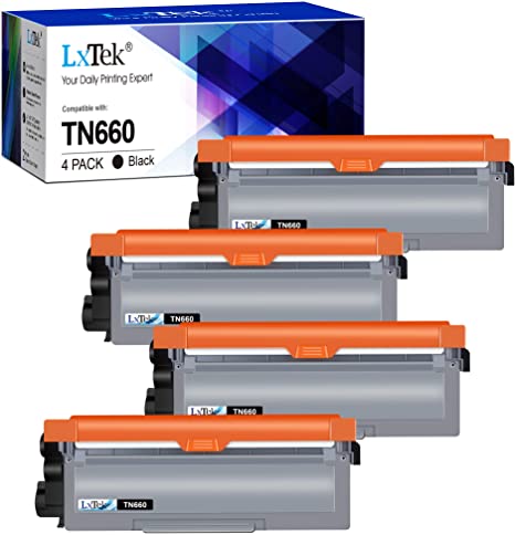 LxTek Compatible Toner Cartridge Replacement for Brother TN660 TN-660 TN630 TN-630 to use with HL-L2300D HL-L2380DW HL-L2340DW HL-L2320D MFC-L2740DW DCP-L2540DW Printer(4 Black), High Yield