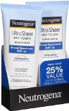 Neutrogena Ultra Sheer Sunscreen SPF 45 Twin Pack 6 oz
