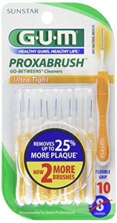 G-U-M Proxabrush Go-Betweens Cleaners, Ultra Tight, 8 ea