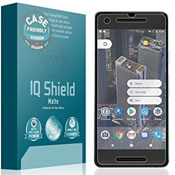 Google Pixel 2 Screen Protector (Case-Friendly)[2-Pack], IQ Shield Matte Full Coverage Anti-Glare Screen Protector for Google Pixel 2 Bubble-Free Film