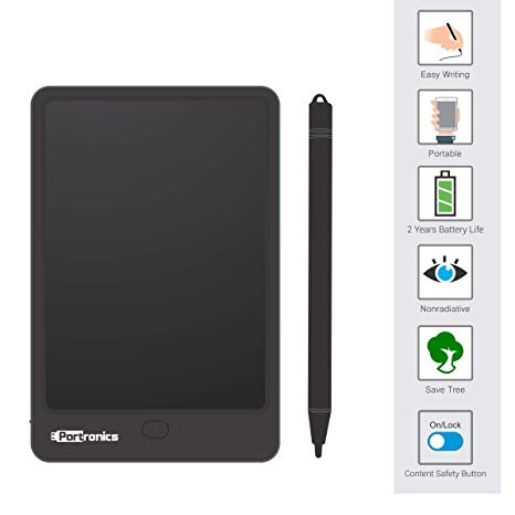 Portronics RuffPad 12 Plus 12 Inch Re-Writable LCD Pad (Black)