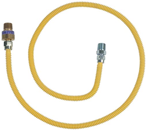 BrassCraft CSSL114TE-48 X (3/8" OD) 1/2" MIP x 1/2" MIP x 48" Gas Connector