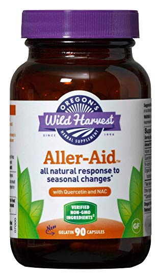 Oregon's Wild Harvest Non-GMO Aller-Aid Capsules with Quercetin (Packaging May Vary), 90 Count