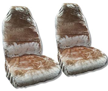 Faux Sheepskin Seat Cover Pair - Soft Plush Synthetic Wool Bucket Seat Covers