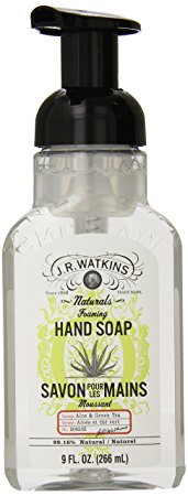 J.R. Watkins Natural Foaming Hand Soap, Aloe & Green Tea, 9 Ounce (Pack of 6)