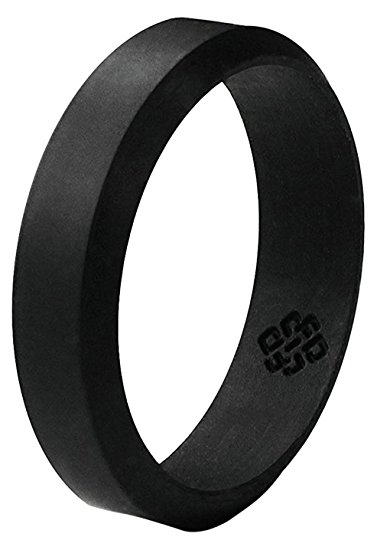 Fit-You Silicone Wedding Ring for Men and Women - Noble Black