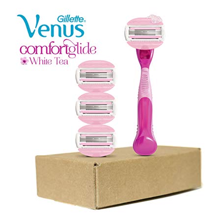 Gillette Venus ComfortGlide White Tea Women's Razor - 1 Handle   4 Refills