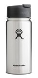 Hydro Flask Vacuum Insulated Stainless Steel Water Bottle Wide Mouth w Hydro Flip Cap
