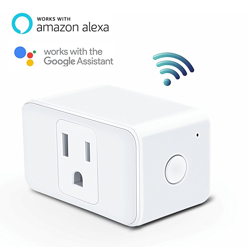 meross Wi-Fi Smart Plug Mini, Alexa and Google Assistant Supported, No Hub Needed, Voice Control or App Remote Control Devices, Occupies Only One Socket, FCC and ETL