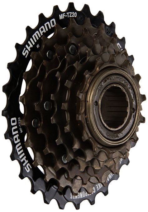 Shimano Freewheel MF-TZ20 14-28 Teeth 6 Speed, Brown/Black