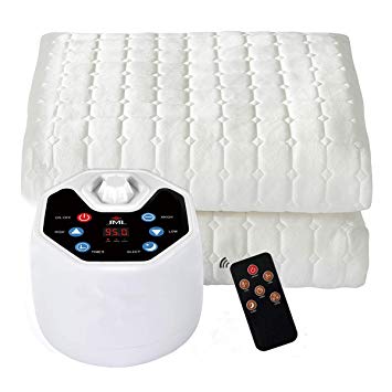 JML Water Heated King Mattress Pad, Electric Mattress Pads Up to 14" - Quiet, Safe and No-radiation, Faster Heating Water Heated Underblanket with Wireless Remote, Auto Off, 27 Heat and Timer Settiing