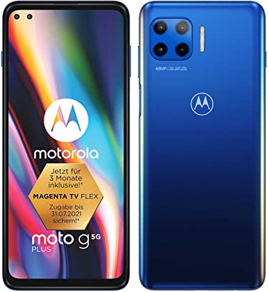 Moto G Plus 5G Dual-SIM 128GB ROM   4GB RAM (GSM Only | No CDMA) Factory Unlocked Android Smartphone (Surfing Blue) - International Version