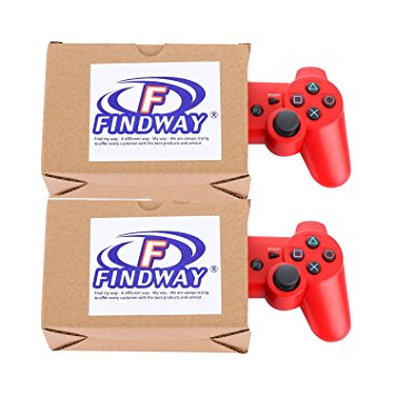 Findway Game Controller for PlayStation 3 PS3 2 Pack