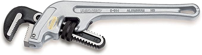 RIDGID 90107 E-910 Aluminum End Wrench, 10-inch Plumbing Wrench,Silver,Small