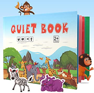 Quiet Book for Toddlers, MagicFox 2023 New Montessori Interactive Felt Quiet Book for Toddlers 3-6, 10 Pages Educational Toy Travel Toy for Boys Girls, Preschool Learning