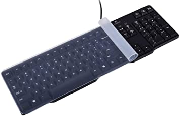 Universal Silicone Keyboard Protector Cover Skin for Standard PC Computer Desktop Keyboards (Pack of 5)