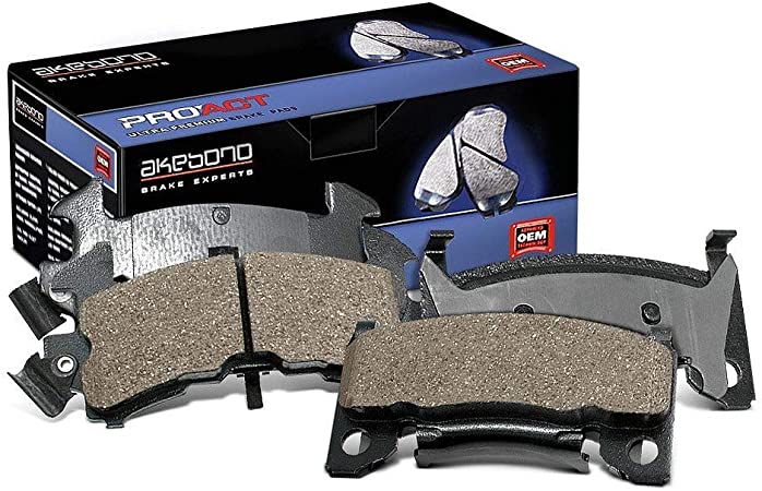 Akebono ACT1304A Ultra-Premium Ceramic Rear Disc Brake Pads , GREY