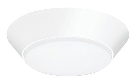 Lithonia Lighting 7 inch Round LED Flush Mount Thin Ceiling Light, White, 4000K, Dimmable, Wet Listed