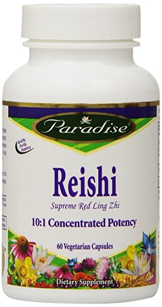 Paradise Herbs Vegetarian Capsules, Reishi Supreme, 60 Count