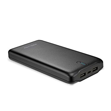 Portronics POR-695 Power Wallet 20, 20000mAh Power Bank For Smart Phones, Tablets and Bluetooth Speakers(Black)