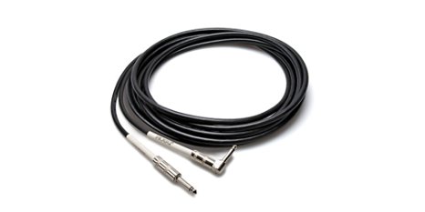 Hosa GTR-215R Straight to Right-Angle Guitar Cable, 15 feet
