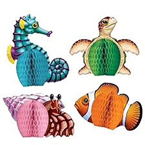 Sea Creatures Playmates   (4/Pkg)
