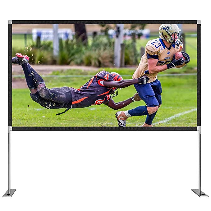 VIVOHOME 120 Inch 16:9 4K Portable Indoor Outdoor Projection Movie Screen with Stand and Carry Bag