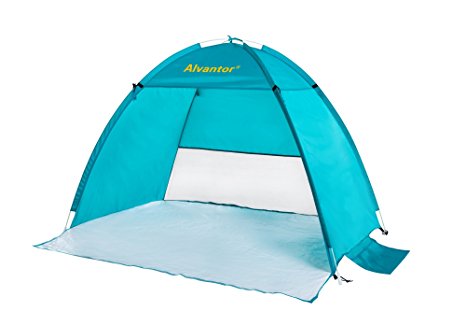 Beach Tents CoolHut Beach Umbrella Sun Shelter Instant Portable Cabana Shade Outdoor Popup Anti-UV 50  Lightest & Most Stable Easyup By Alvantor