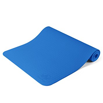 Non Slip Yoga Mat - Longer And Wider Than Other Exercise Mats – 6mm Thick High Density Padding To Avoid Sore Knees During Pilates, Stretching & Toning Workouts - For Men & Women - From Clever Yoga