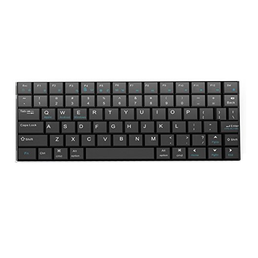 Rii® Bluetooth Wireless Keyboard BT09 for iOS Android Windows, iPhone, iPad , Galaxy Tab, Mac, and any bluetooth enabled device (Black)