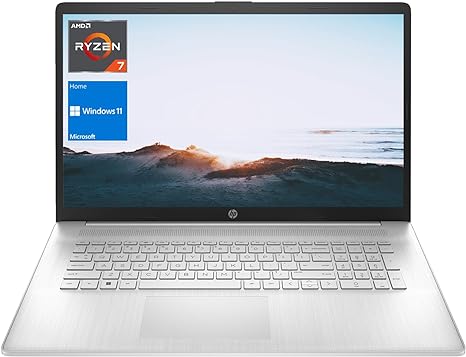 HP 2023 Newest 17 Laptop, 17.3" FHD Display (1920 x 1080), AMD Ryzen 7 7730U Processor (Beats i7-1260P), 32GB RAM, 1TB PCIe SSD, Backlit Keyboard, Wi-Fi 6, Webcam, HDMI, Windows 11 Home, Silver