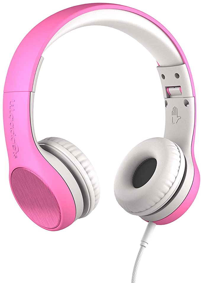 New! LilGadgets Connect  Style Premium Volume Limited Wired Headphones with SharePort for Children/Kids (Pink)