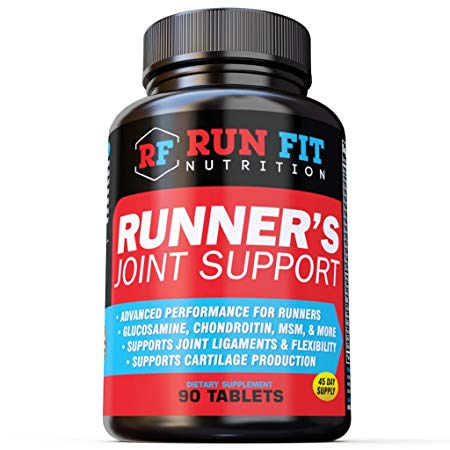 Runner's Joint Support - Relieves Knee Pain & Protects Joints - Joint Supplements - Glucosamine Chondroitin MSM - 1 1/2 Month Supply!