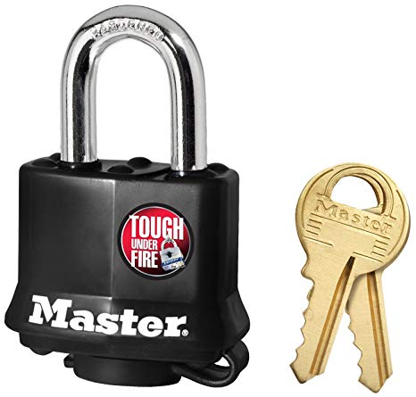 Master Lock Padlock, Covered Laminated Steel Lock, 1-9/16 in. Wide, 311D