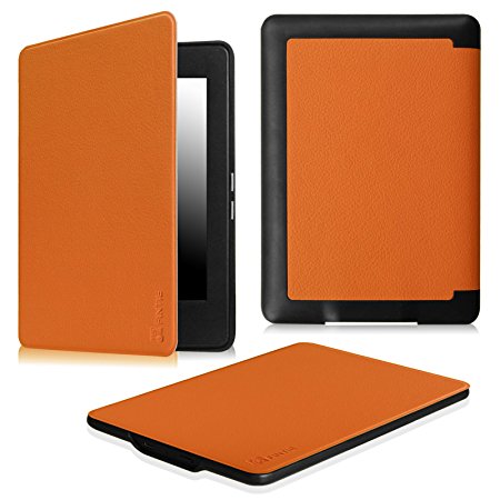 Fintie Case for Kindle Paperwhite, [Blade Series] Premium Protective Leather Cover Auto Wake / Sleep for All-New Amazon Kindle Paperwhite (Fits All 2012, 2013, 2014 and 2015 Versions), Orange