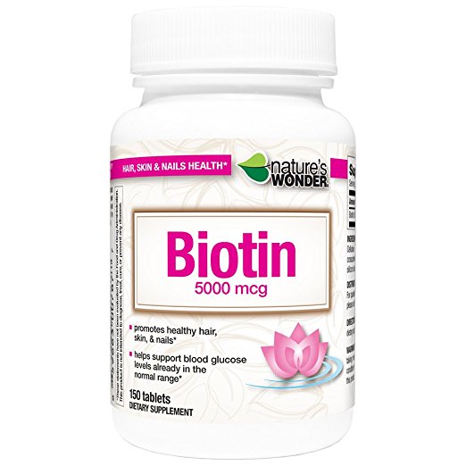 Nature's Wonder Biotin 5000mcg Tablets, 150 Count