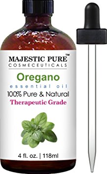 Majestic Pure Oregano Oil, 4 fl oz - Natural, Therapeutic Grade Oregano Essential oil