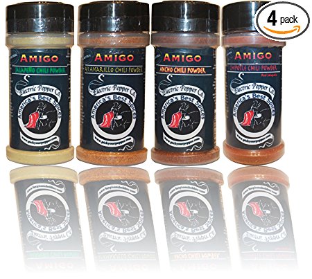 Chili Pepper Powder Spice Gift Set Jalapeño Chipotle Ancho Aji Dried Spice