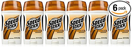 Speed Stick Deodorant, Musk Scent, 3-Ounce Sticks (Pack of 6)