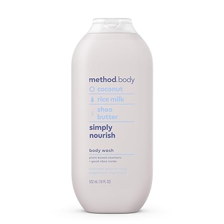 Method Body Wash, Simply Nourish, Paraben and Phthalate Free, 18 oz (Pack of 1)