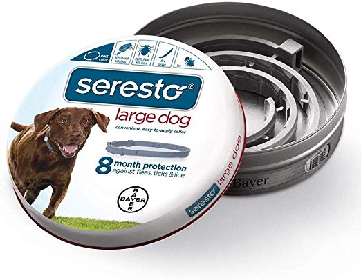 Bayer Seresto Flea and Tick Collar for Large Dog, 8 Month Protection
